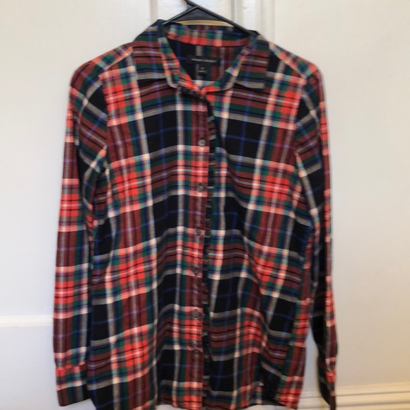 Banana republic plaid long sleeve shirt - Picture 2 of 6